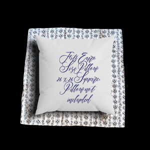 Grandin Road Quilted Euro Pillow Sham Cover One Black White Giverny 26 x 26 NWOP